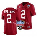 Men's Alabama Crimson Tide #2 DeMarcco Hellams 2022 Sugar Bowl Crimson NCAA College Football Jersey 2403XSOO2